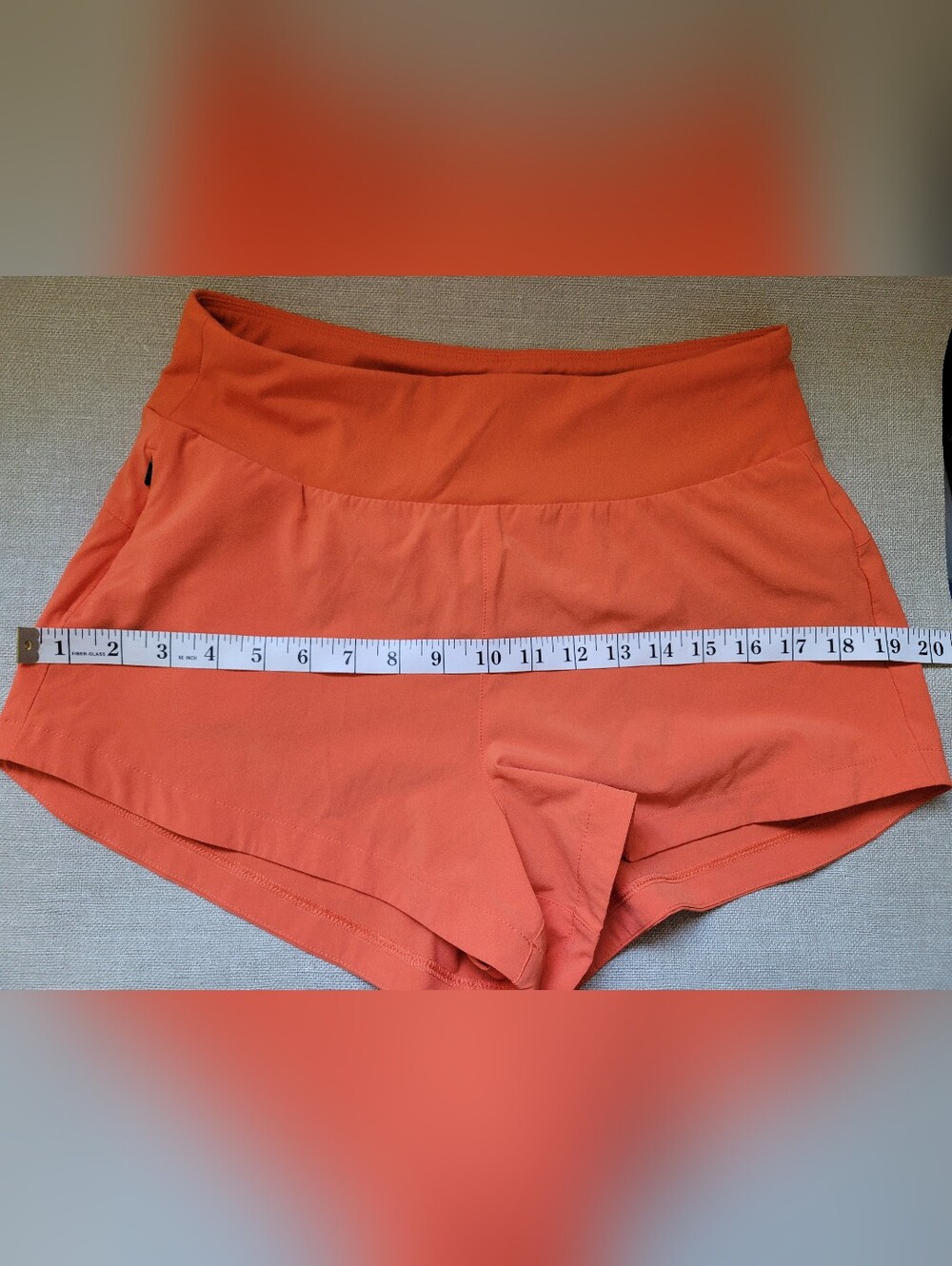 Free Fly Women Sm Bamboo Lined Active Breeze Short 3” Tigerlily Orange Running - Picture 12 of 16